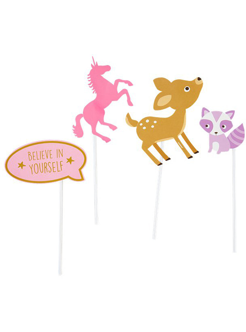 12 accessoires pour Photo booth de princesse licorne