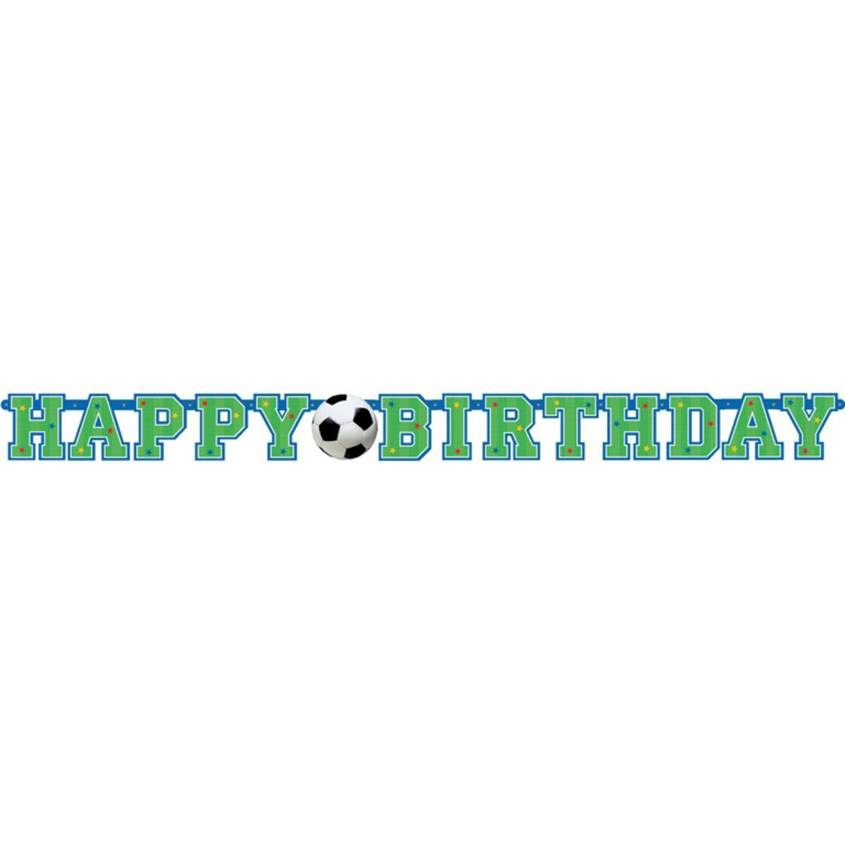 Guirlande joyeux anniversaire ballons de foot