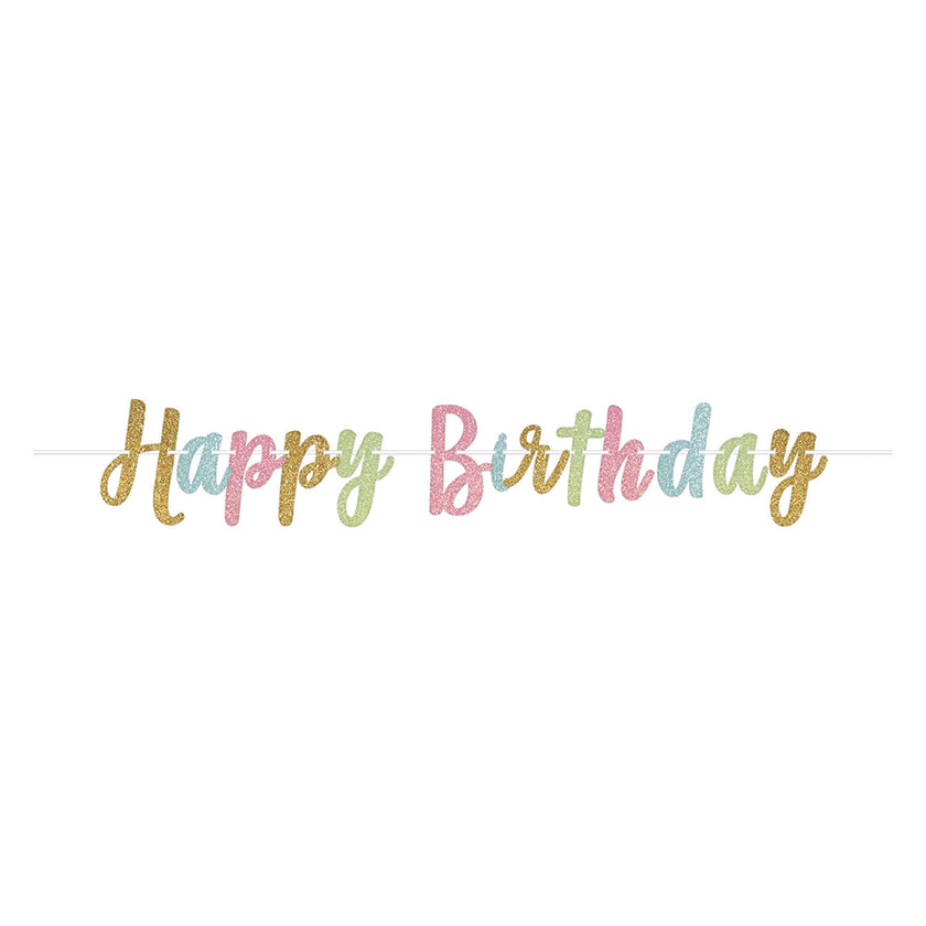 Guirlande brillante happy birthday