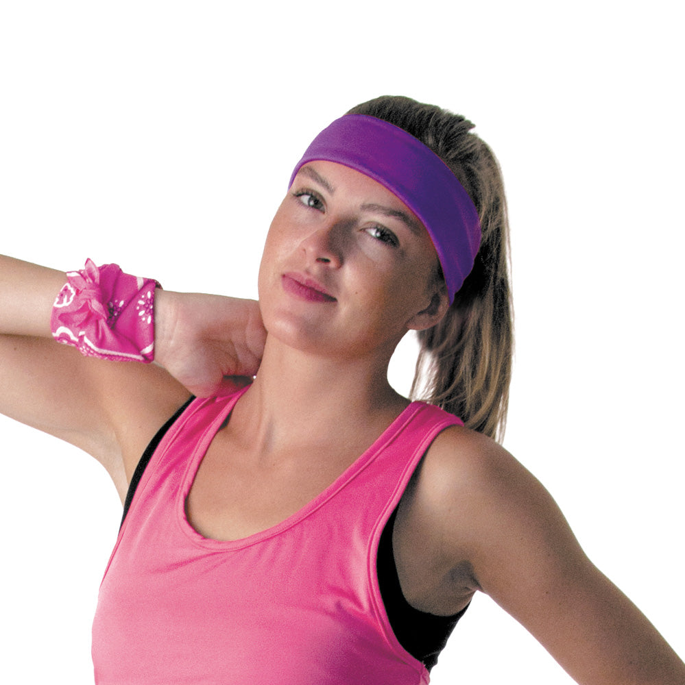 Bandeau 80's violet fluo 1