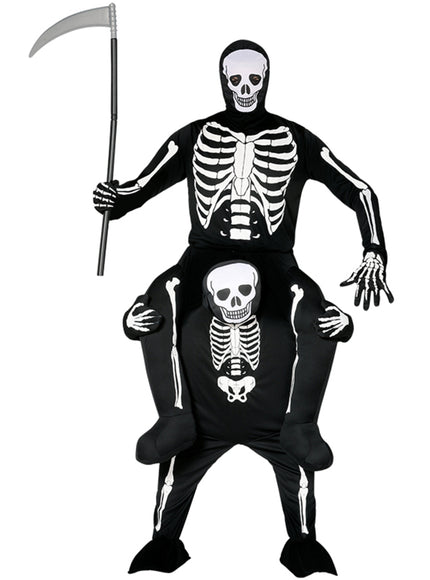 Déguisement porte-moi squelette sur la mort