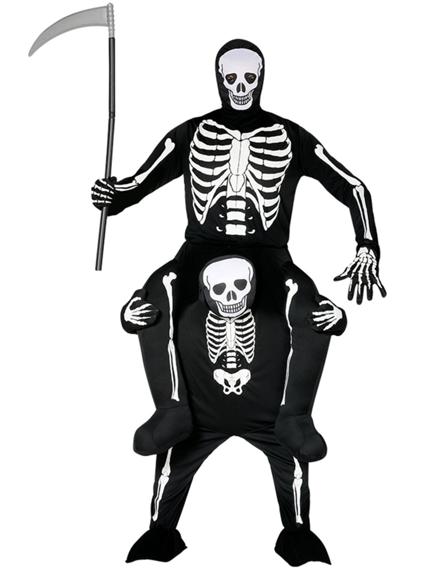 Déguisement porte-moi squelette sur la mort