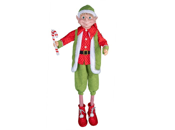 lutin elf de noël sonore et motoris 1.1m