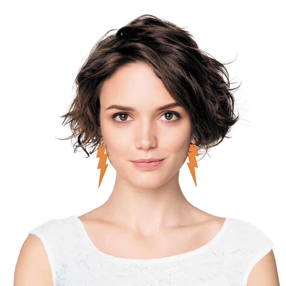 BOUCLES D'OREILLES NEON FLASH X2 ORANGE