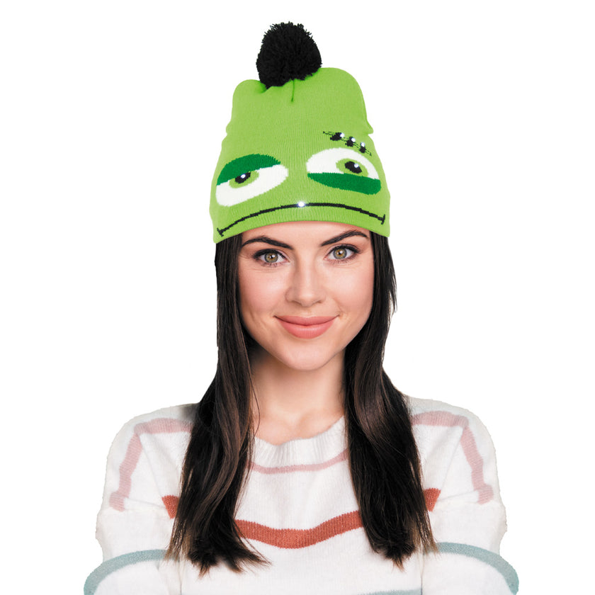 BONNET TRICOT MONSTRE LUMINEUX