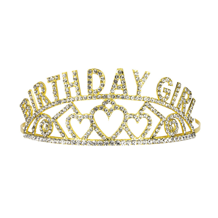DIADEME BIRTHDAY GIRL COEUR DORE