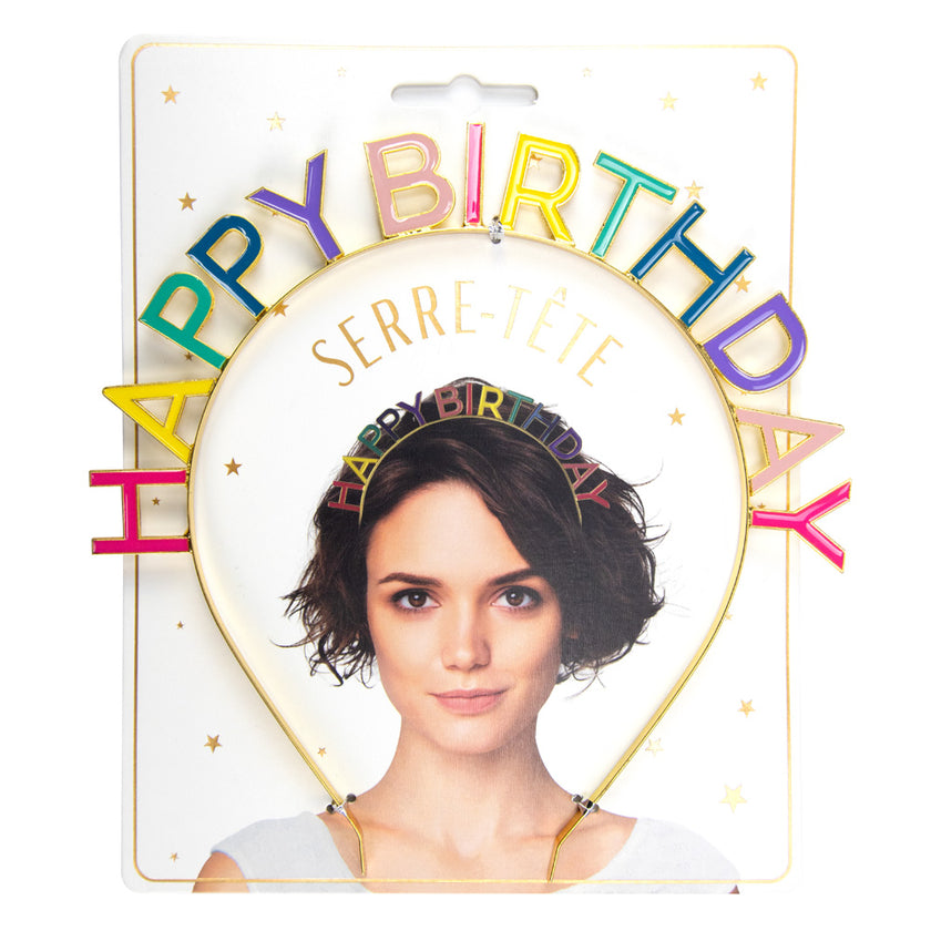 Serre tete happy birthday multi 4
