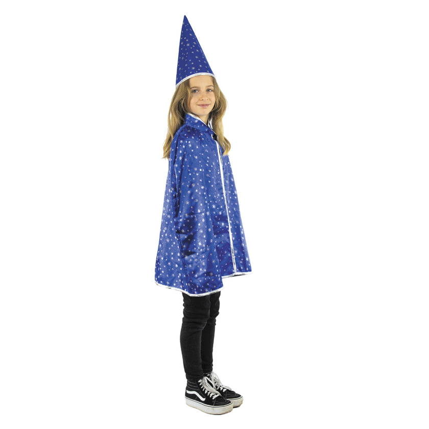 CAPE ET CHAPEAU DE MAGICIEN LUXE ENFANT