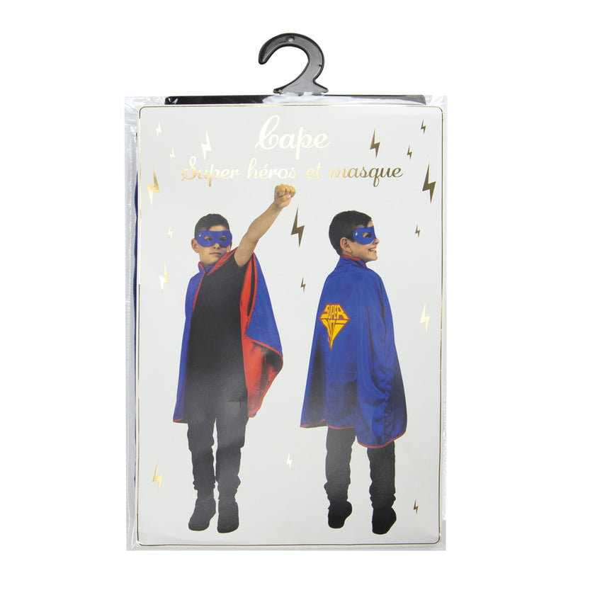 Cape super heros  enfant + masque