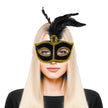 MASQUE VENITIEN NOIR AVEC PLUMES