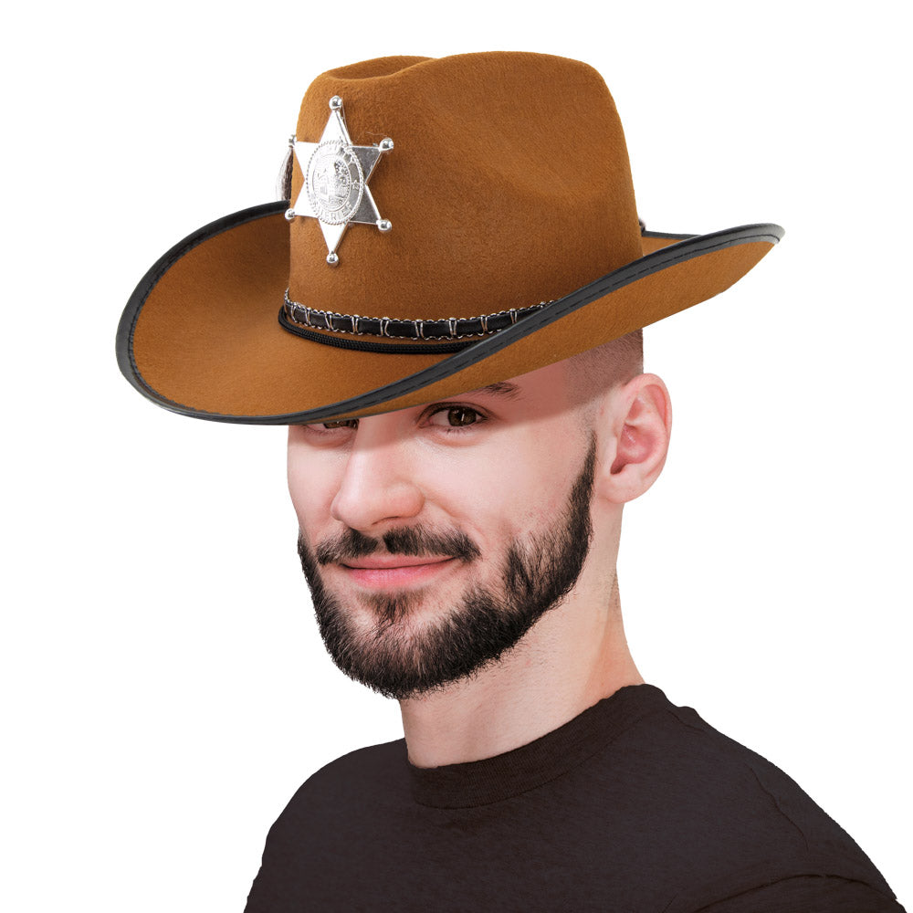 CHAPEAU COWBOY SHERIFF MARRON