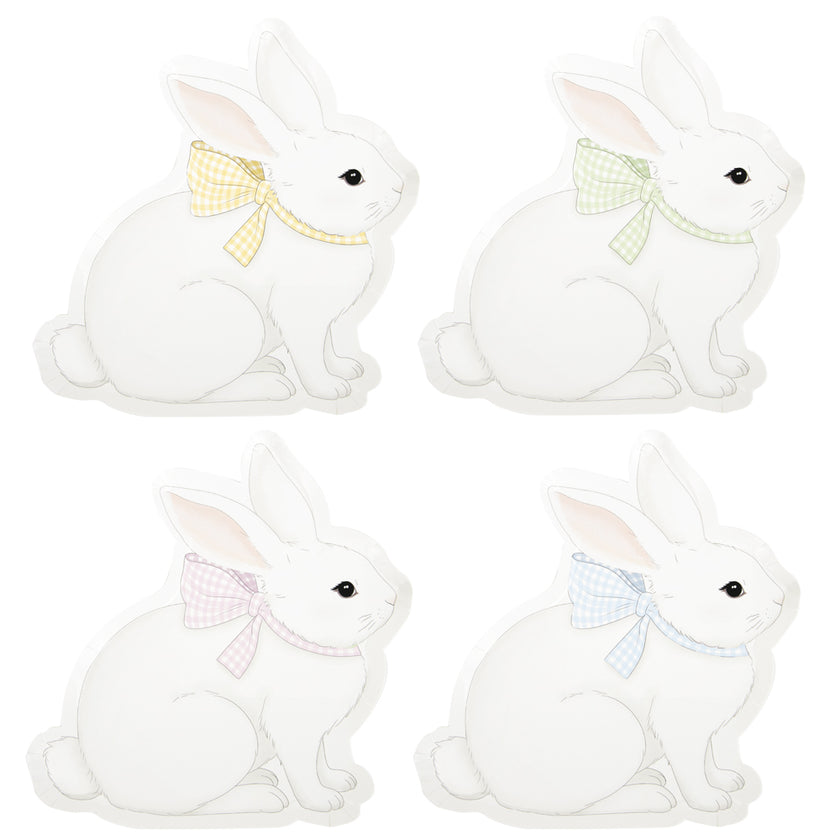 Assiettes mon lapin pastel 4 coul ass  23cm x 8