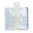 SERVIETTES FESTONNEES 33X33CM FLEUR BLEUE X 16
