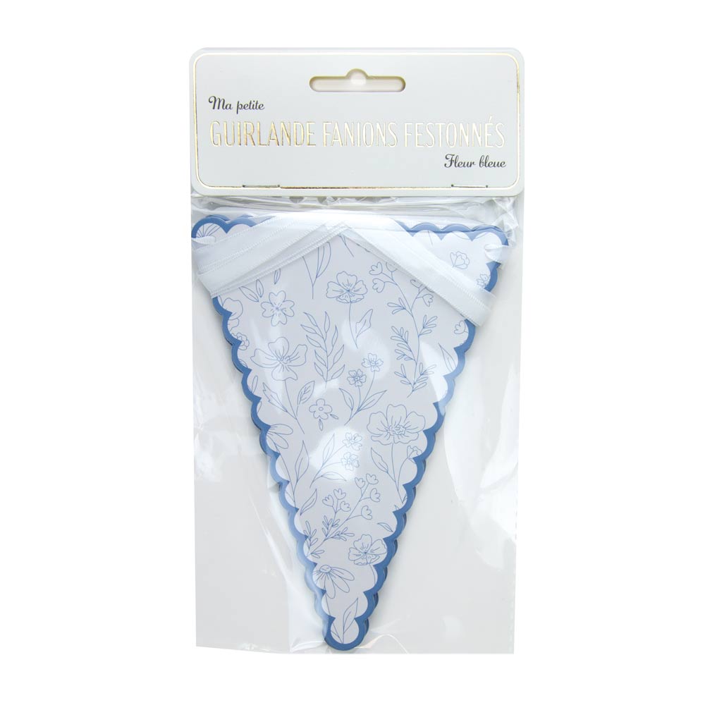 GUIRLANDE FANIONS FLEUR BLEUE 3M