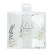 SERVIETTES FESTONNEES 33X33CM FOUGERE WHITE X 16