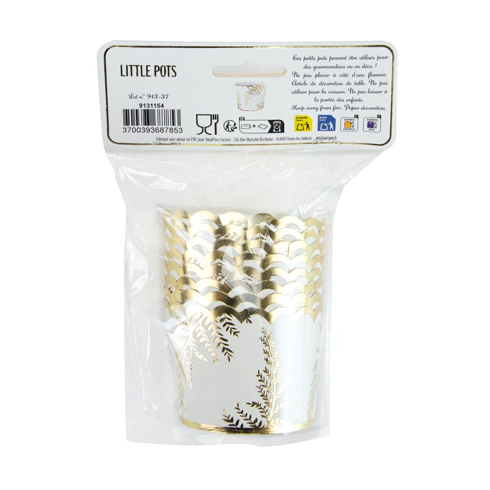 PETITS POTS FOUGERE WHITE X 8