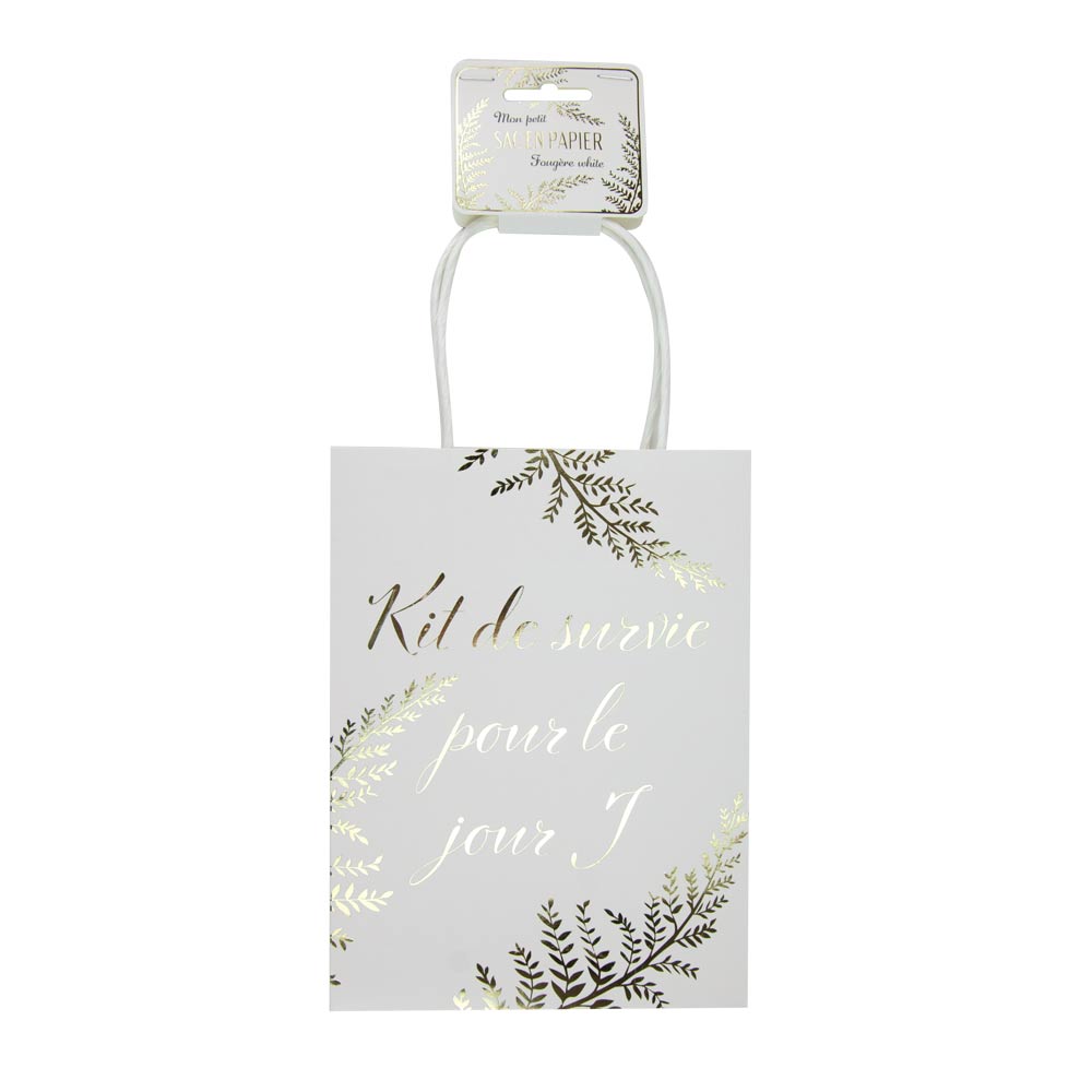 SAC PAPIER SURVIE JOUR J FOUGERE WHITE