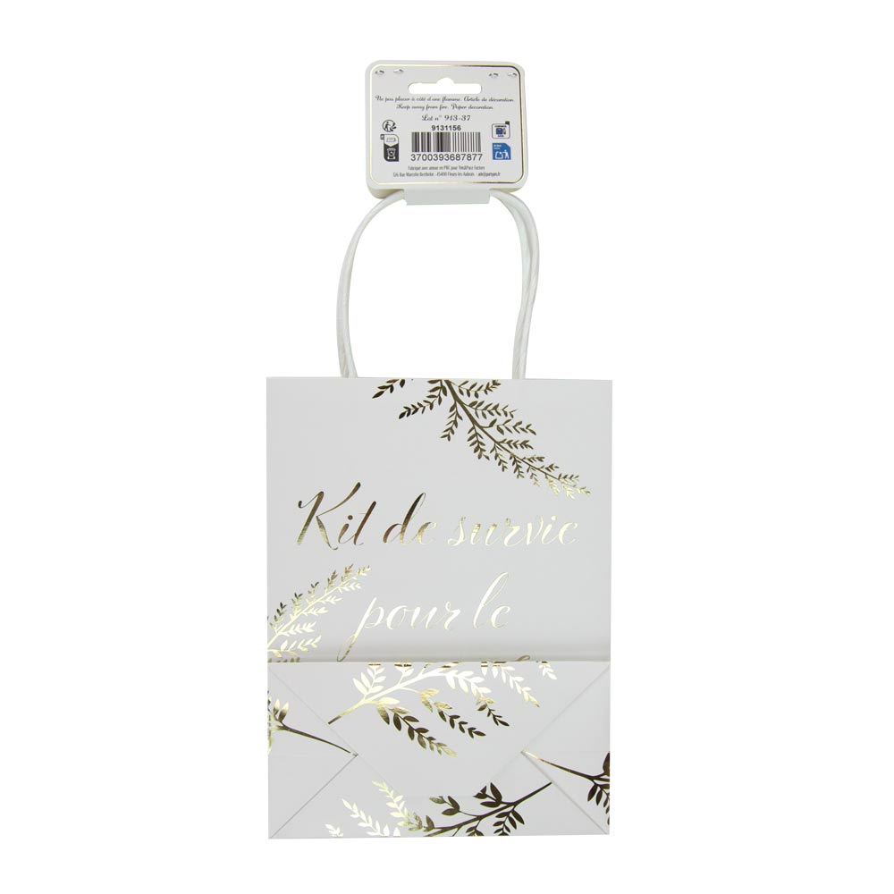 SAC PAPIER SURVIE JOUR J FOUGERE WHITE