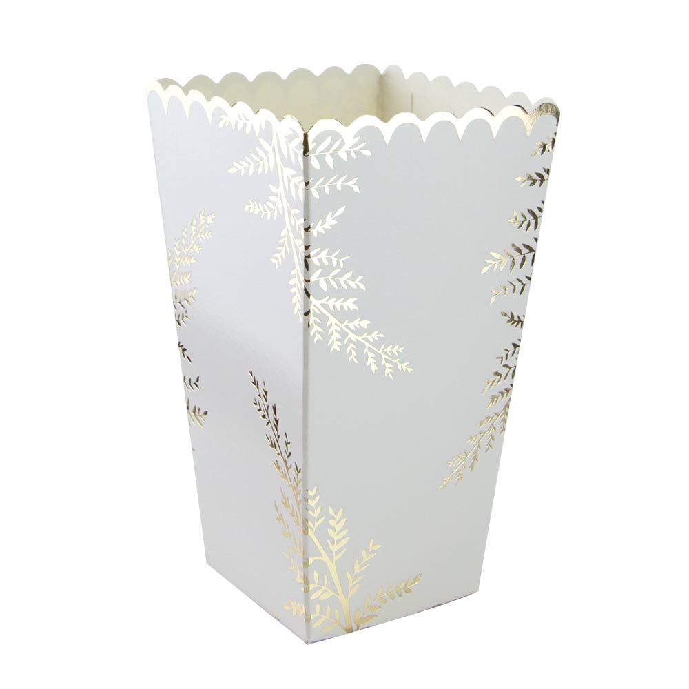 BOITES A POP-CORN FOUGERE WHITE X 8