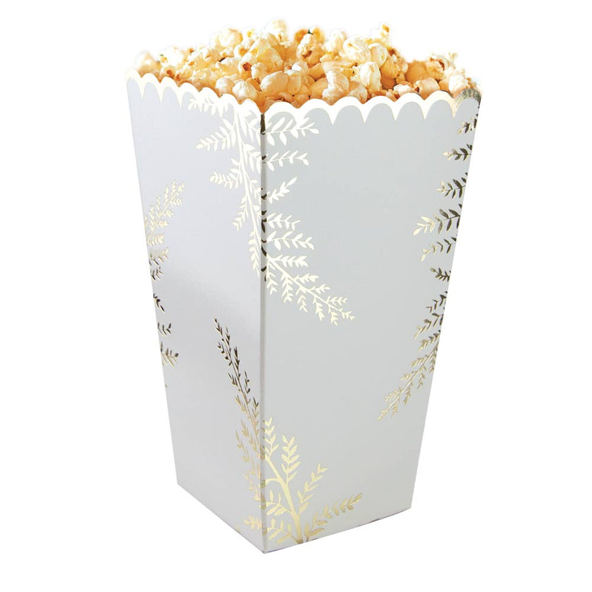 BOITES A POP-CORN FOUGERE WHITE X 8