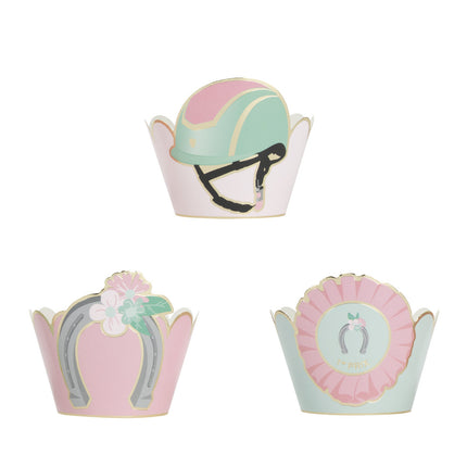 CUPCAKE WRAPPERS CHEVAL X 6