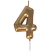 Bougie chiffre 4 doree 1