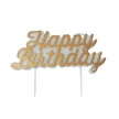 Bougie happy birthday doree 1