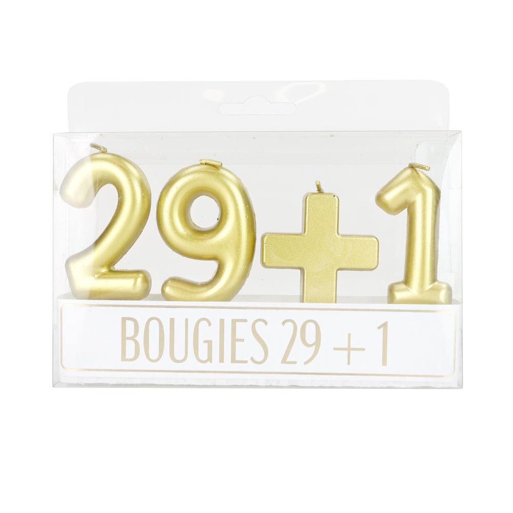 Set de bougies dorees 29+1 2