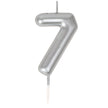 Bougie chiffre 7 argentee 1