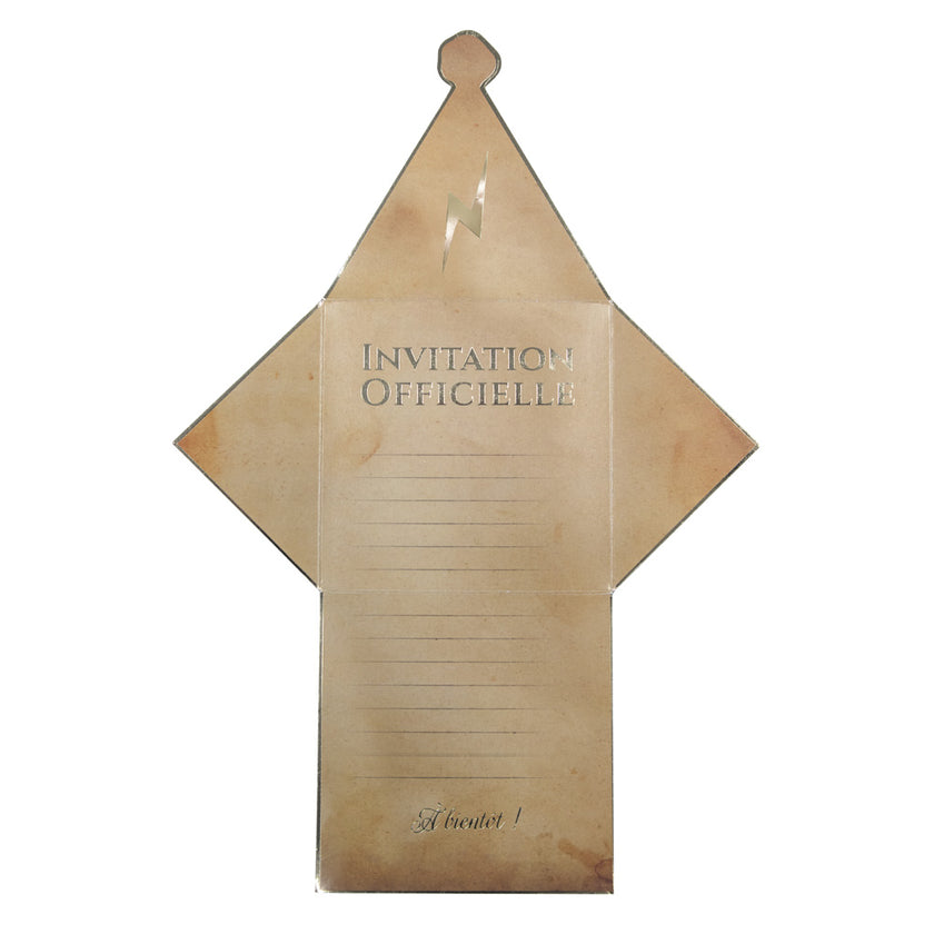 SET DE 8 INVITATIONS ENVELOPPES APPRENTI SORCIER