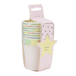 GOBELETS FESTONNES 200ML ROSE PASTEL X 8