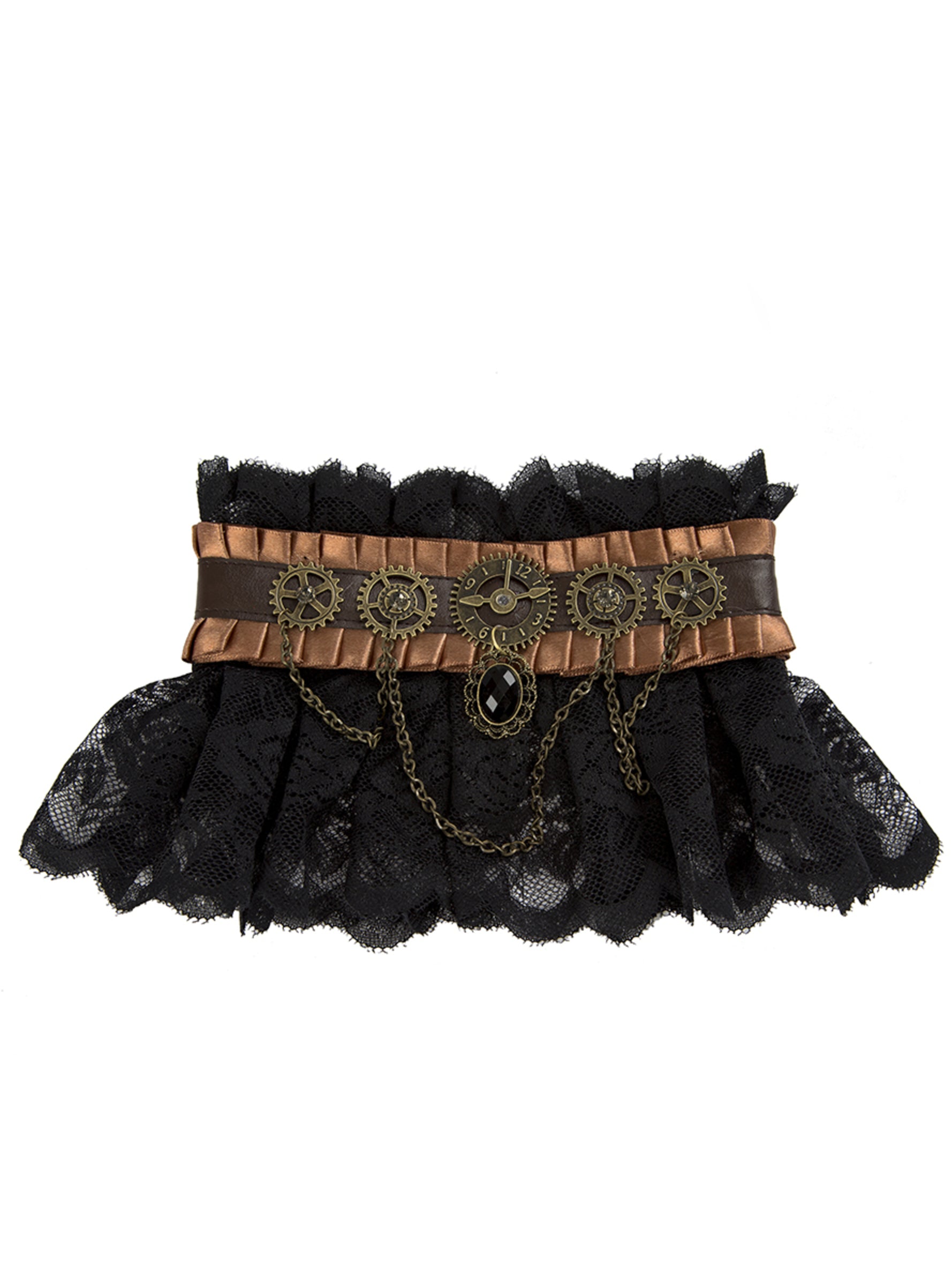 Collerette steampunk noire adulte
