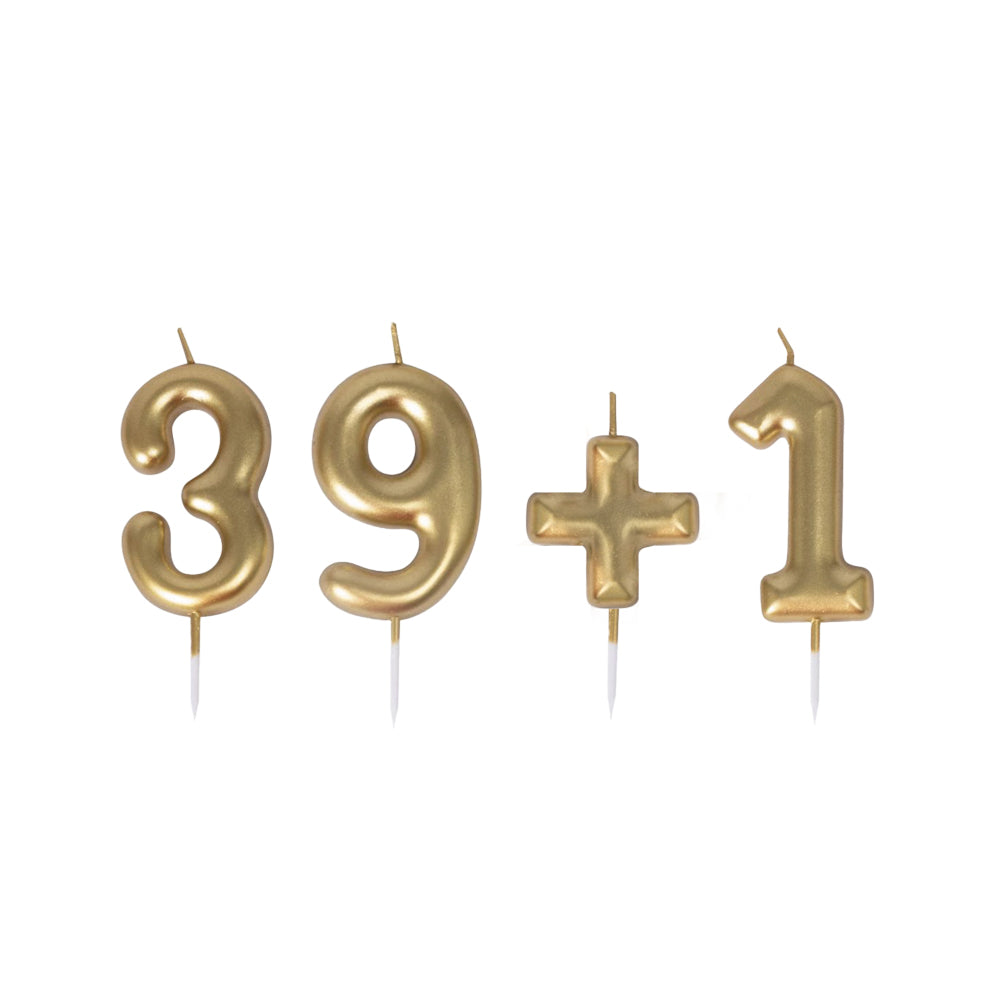 Set de bougies dorees 39+1 1