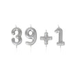 Set de bougies argentees 39+1 1