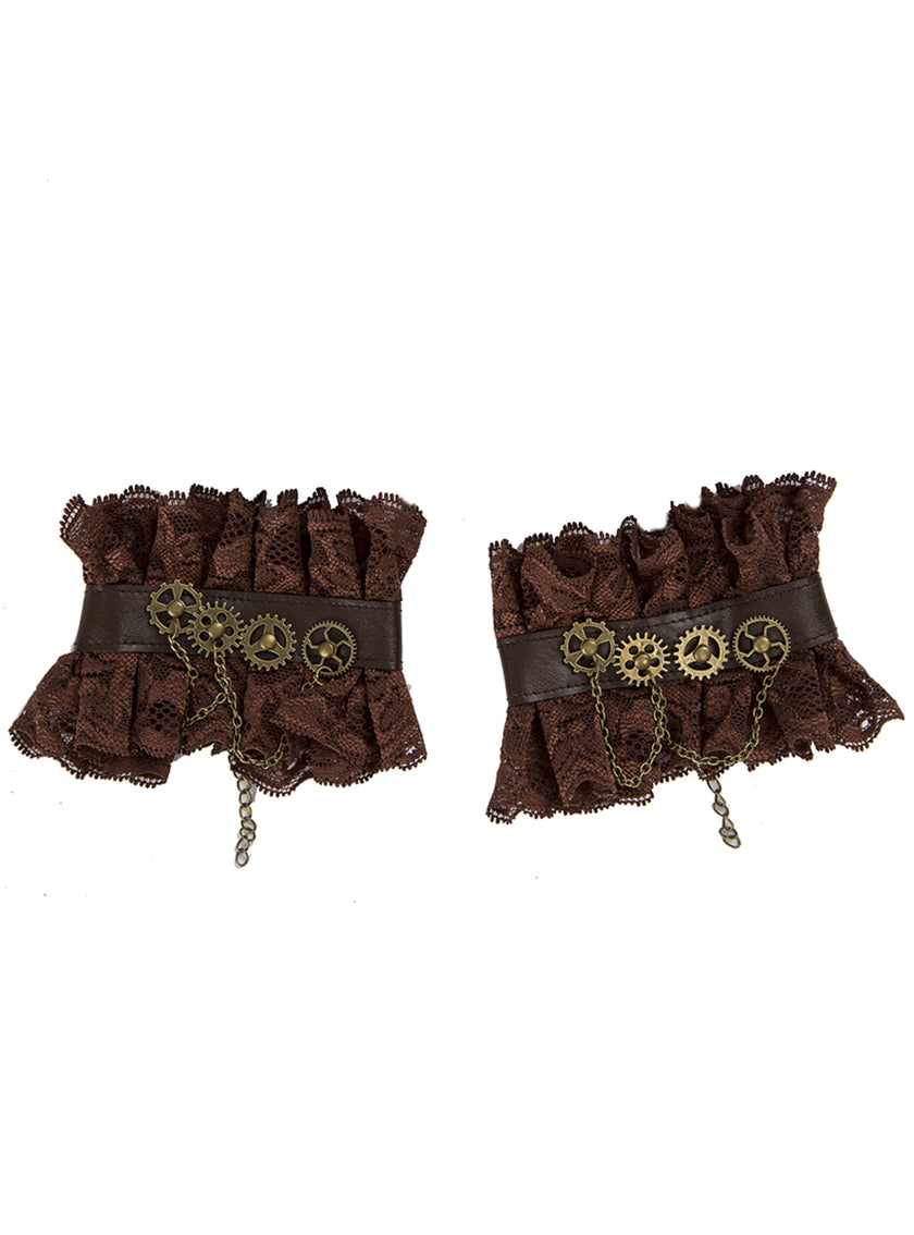 Poignets Steampunk engrenages adulte