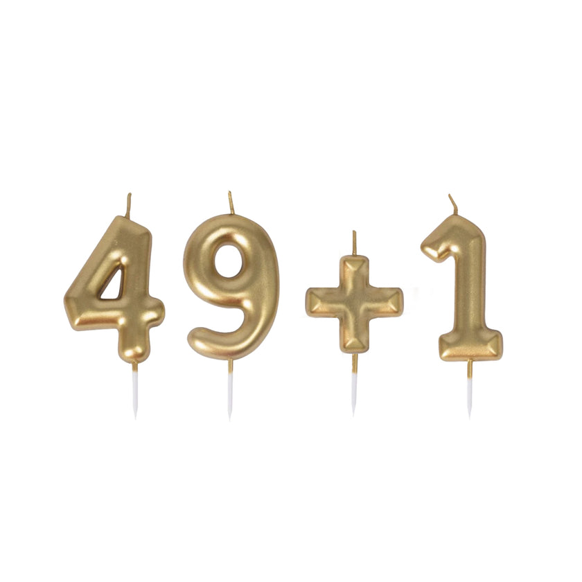 Set de bougies dorees 49+1 1