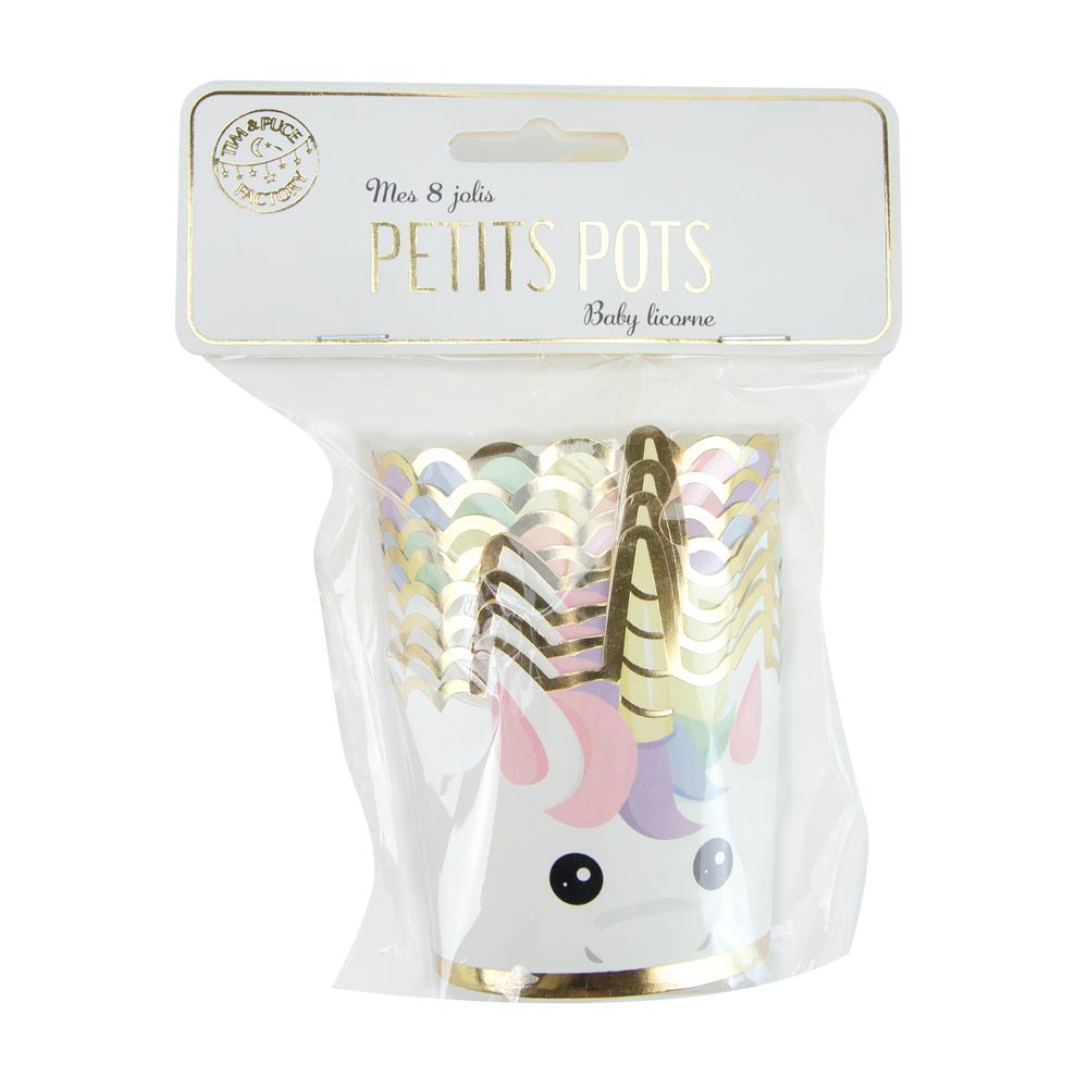 PETITS POTS BABY LICORNE X 8