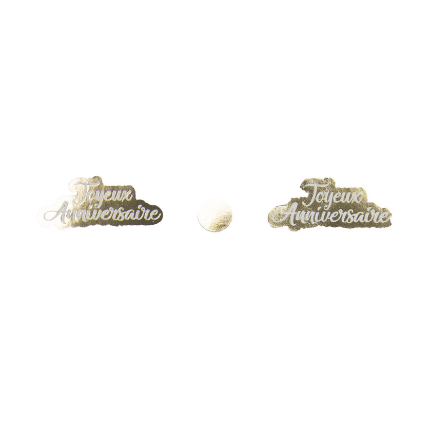 CONFETTIS DE TABLE JOYEUX ANNIVERSAIRE OR