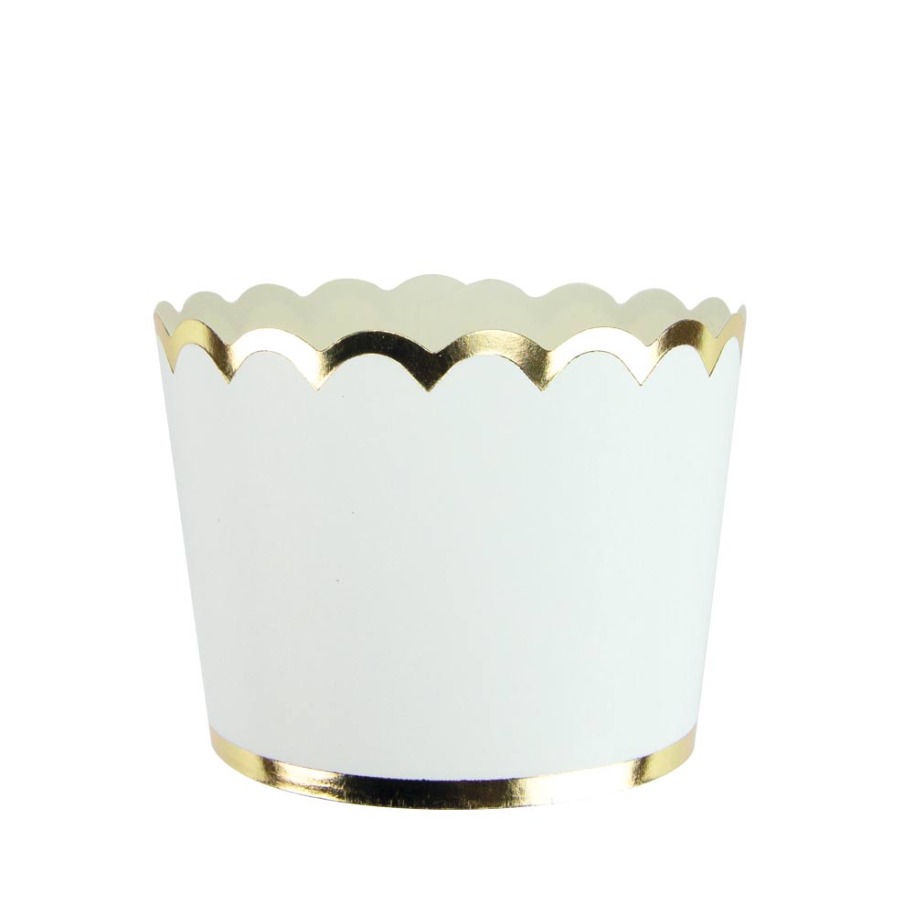 PETITS POTS BLANCS ET OR X 8