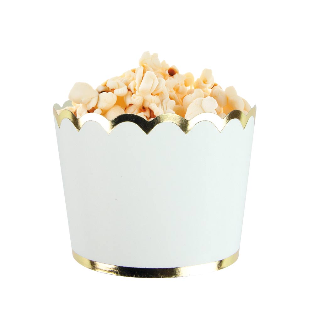 PETITS POTS BLANCS ET OR X 8