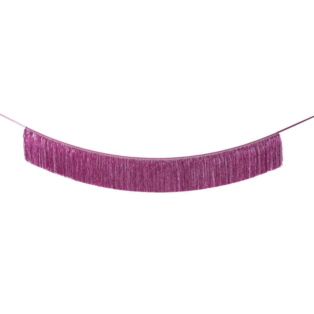 GUIRLANDE FRANGES LAMEES ROSE