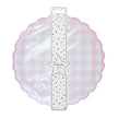 ASSIETTES FESTONNEES VICHY ROSE 23CM X 8