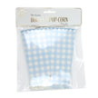 BOITES A POP-CORN VICHY BLEU X 8