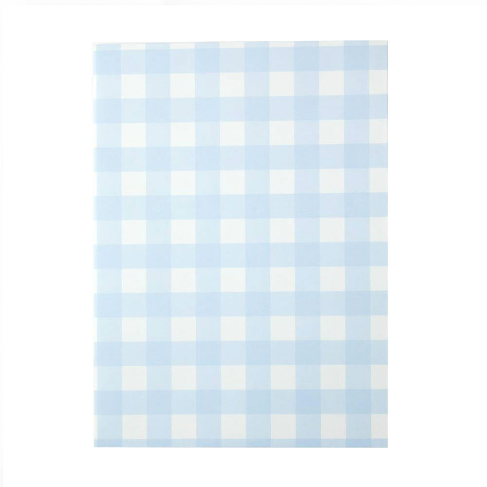 POCHETTES PAPIER VICHY BLEU X 8PCS