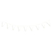 GUIRLANDE FANIONS FESTONNES BLANCHE ET OR 3M