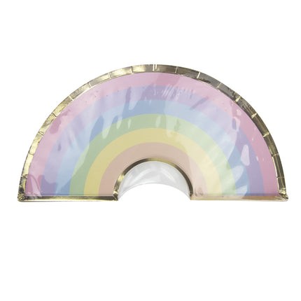 Assiettes arc en ciel pastel 28cm  x 8