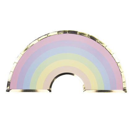 Assiettes arc en ciel pastel 28cm  x 8