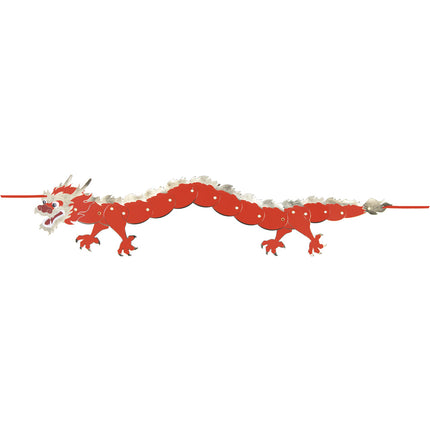GUIRLANDE OEILLETS DRAGON NOUVEL AN CHINOIS 1M