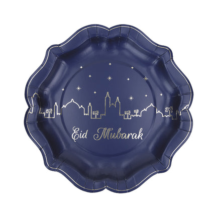 Assiettes eid mubarak or 21cm  x 8