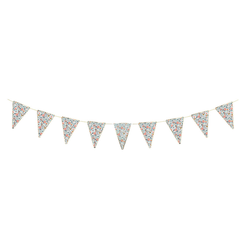 GUIRLANDE FANIONS FLEURS ET OR 3M